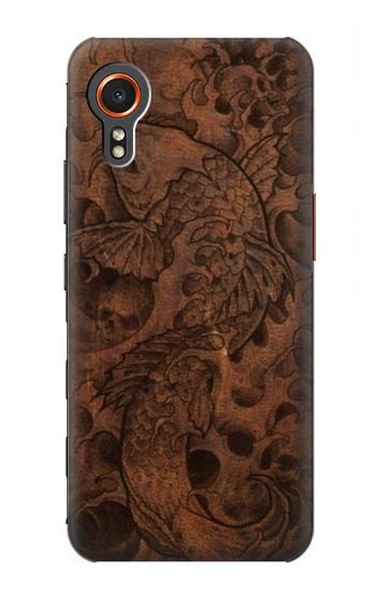 W3405 Graphique poisson Tatouage cuir Imprimer Etui Coque Housse et Flip Housse Cuir pour Samsung Galaxy Xcover7