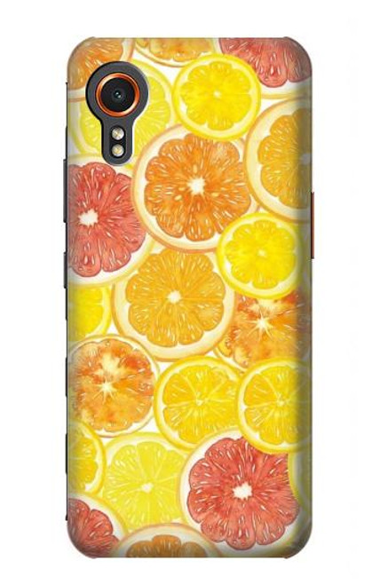 W3408 citron Etui Coque Housse et Flip Housse Cuir pour Samsung Galaxy Xcover7