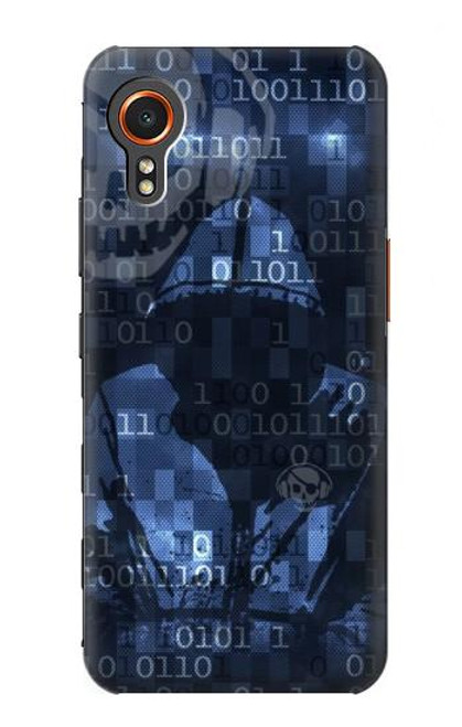 W3431 Numérique Cyber ​​code Hacker Etui Coque Housse et Flip Housse Cuir pour Samsung Galaxy Xcover7