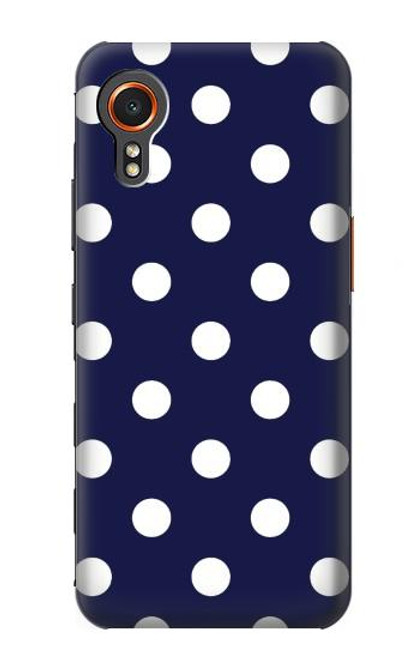 W3533 Bleu à pois Etui Coque Housse et Flip Housse Cuir pour Samsung Galaxy Xcover7