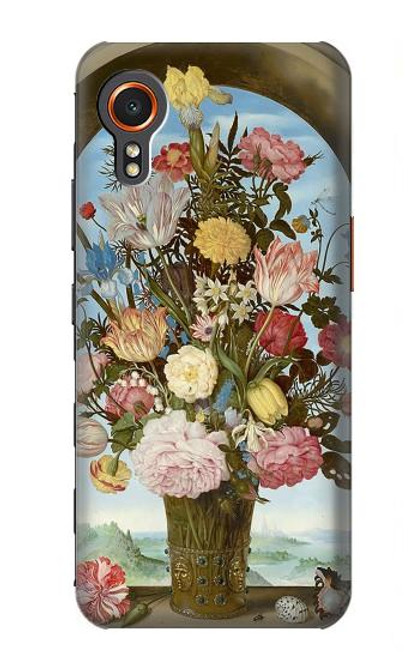 W3749 Vase de fleurs Etui Coque Housse et Flip Housse Cuir pour Samsung Galaxy Xcover7