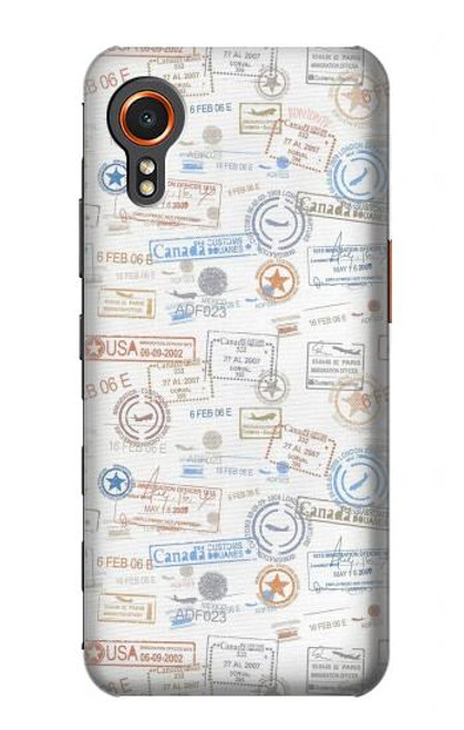 W3903 Timbres de voyage Etui Coque Housse et Flip Housse Cuir pour Samsung Galaxy Xcover7