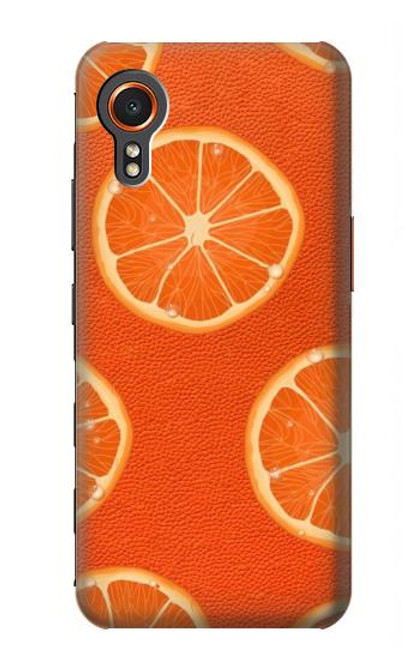 W3946 Motif orange sans couture Etui Coque Housse et Flip Housse Cuir pour Samsung Galaxy Xcover7