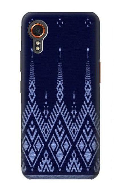 W3950 Motif textile thaïlandais bleu Etui Coque Housse et Flip Housse Cuir pour Samsung Galaxy Xcover7