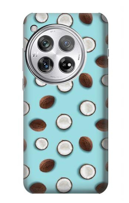 W3860 Motif à pois de noix de coco Etui Coque Housse et Flip Housse Cuir pour OnePlus 12