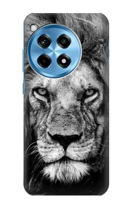 W3372 Lion Visage Etui Coque Housse et Flip Housse Cuir pour OnePlus 12R