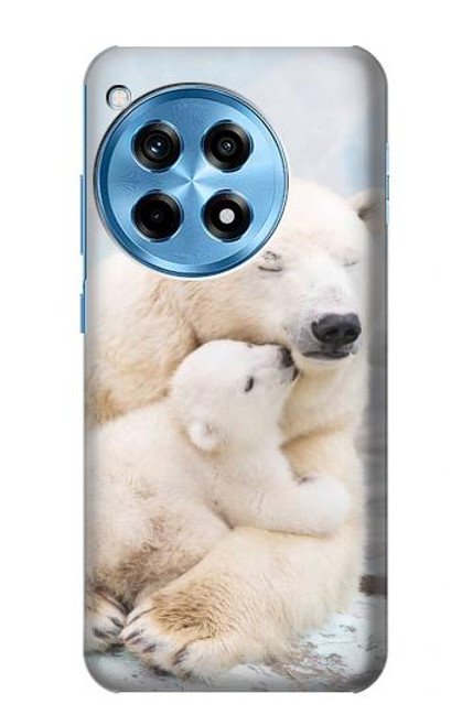 W3373 Famille d'ours polaire Etui Coque Housse et Flip Housse Cuir pour OnePlus 12R