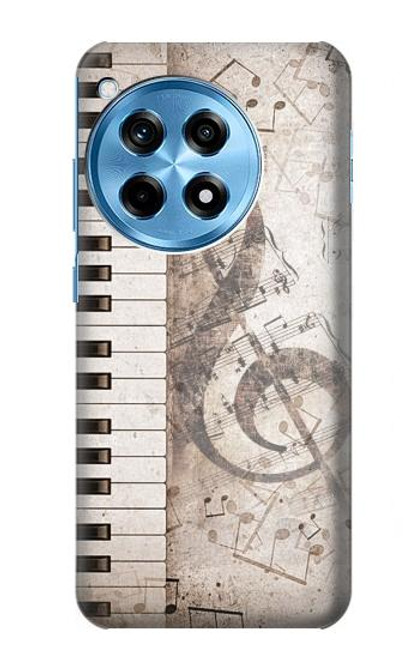 W3390 Note de musique Etui Coque Housse et Flip Housse Cuir pour OnePlus 12R