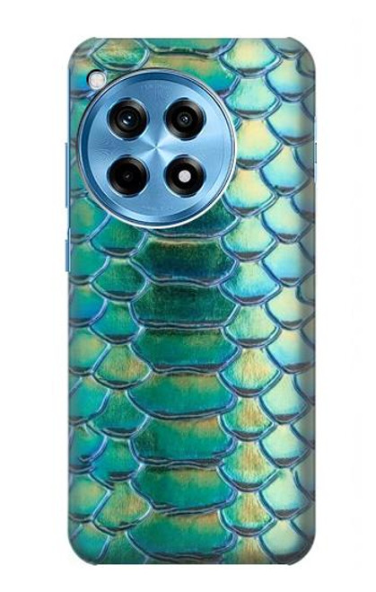 W3414 Vert Serpent Échelle graphique Imprimer Etui Coque Housse et Flip Housse Cuir pour OnePlus 12R