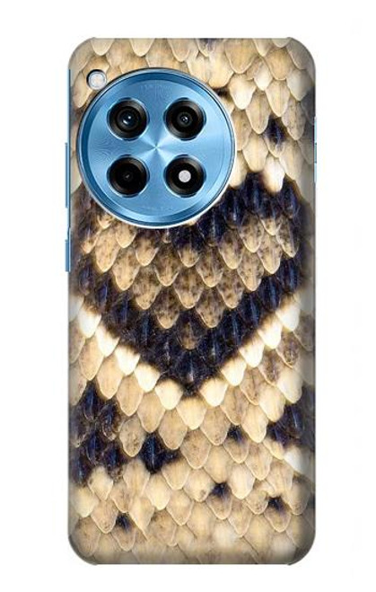 W3417 Diamant Rattle Serpent graphique Imprimer Etui Coque Housse et Flip Housse Cuir pour OnePlus 12R