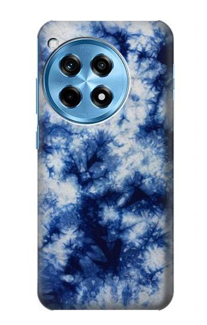 W3439 Tissu Indigo Tie Dye Etui Coque Housse et Flip Housse Cuir pour OnePlus 12R