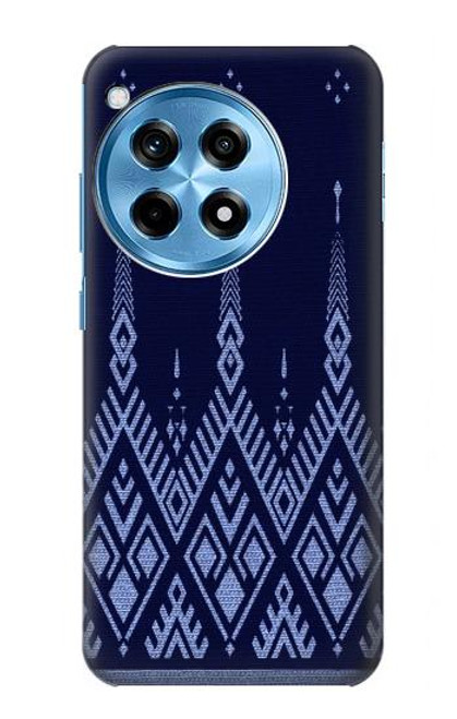 W3950 Motif textile thaïlandais bleu Etui Coque Housse et Flip Housse Cuir pour OnePlus 12R