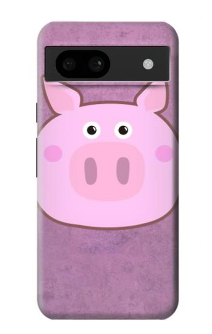 W3269 Porc Dessin animé Etui Coque Housse et Flip Housse Cuir pour Google Pixel 8a