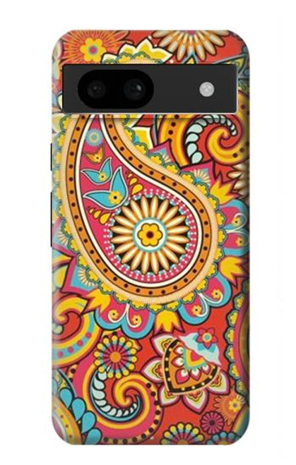 W3402 Floral Paisley Seamless Etui Coque Housse et Flip Housse Cuir pour Google Pixel 8a