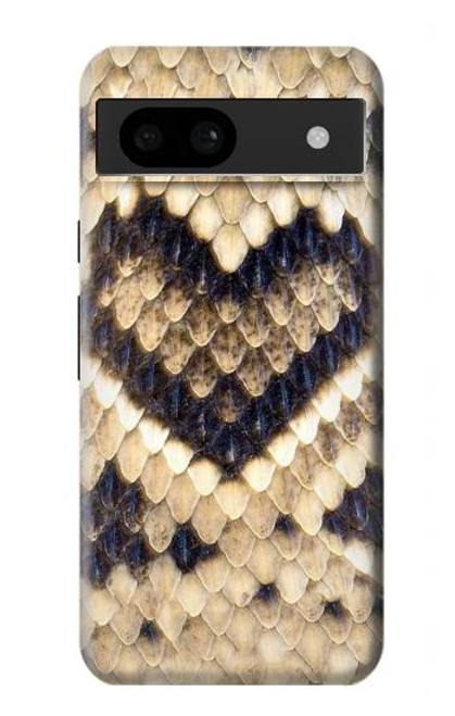 W3417 Diamant Rattle Serpent graphique Imprimer Etui Coque Housse et Flip Housse Cuir pour Google Pixel 8a