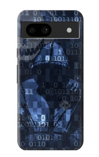 W3431 Numérique Cyber ??code Hacker Etui Coque Housse et Flip Housse Cuir pour Google Pixel 8a