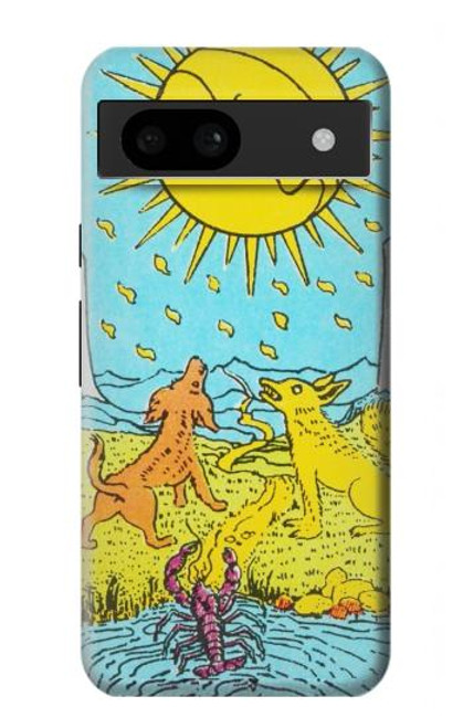 W3435 Carte de tarot Lune Etui Coque Housse et Flip Housse Cuir pour Google Pixel 8a