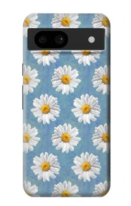 W3454 Marguerite Florale Etui Coque Housse et Flip Housse Cuir pour Google Pixel 8a