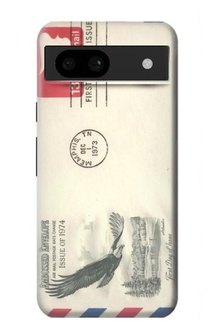 W3551 Art de l'millésimé de la poste enveloppe aérienne Etui Coque Housse et Flip Housse Cuir pour Google Pixel 8a