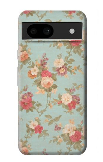 W3910 Rosier millésimé Etui Coque Housse et Flip Housse Cuir pour Google Pixel 8a