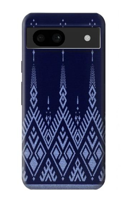 W3950 Motif textile thaïlandais bleu Etui Coque Housse et Flip Housse Cuir pour Google Pixel 8a