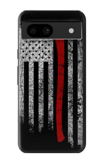 W3958 Drapeau de hache de pompier Etui Coque Housse et Flip Housse Cuir pour Google Pixel 8a