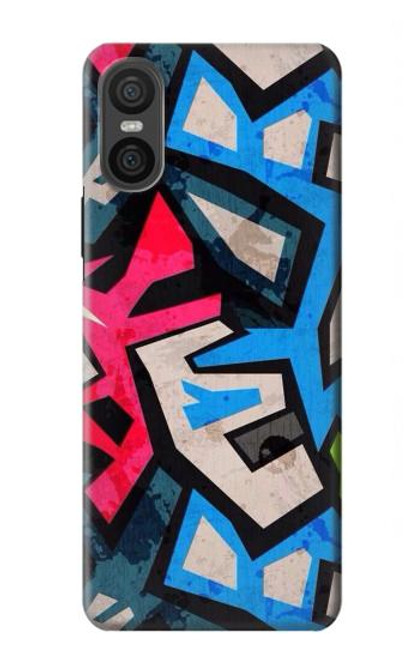 W3445 Art Graffiti rue Etui Coque Housse et Flip Housse Cuir pour Sony Xperia 10 VI