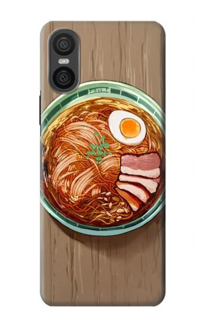 W3756 Nouilles ramen Etui Coque Housse et Flip Housse Cuir pour Sony Xperia 10 VI