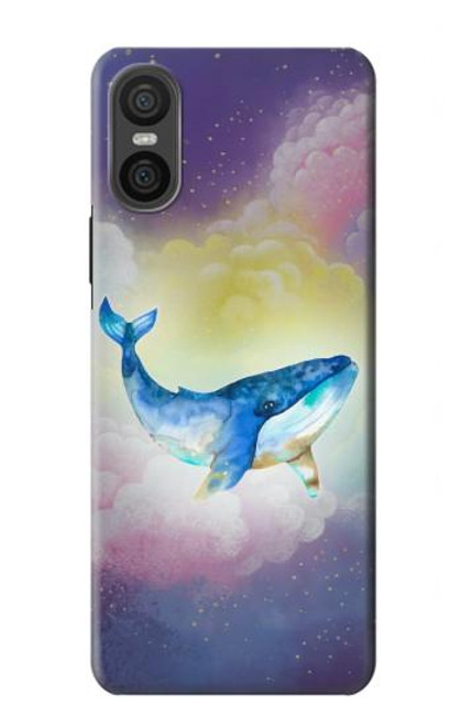 W3802 Rêve Baleine Pastel Fantaisie Etui Coque Housse et Flip Housse Cuir pour Sony Xperia 10 VI