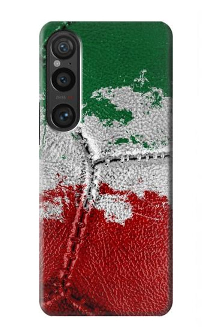 W3318 Italie Drapeau graphique Football Millésime Etui Coque Housse et Flip Housse Cuir pour Sony Xperia 1 VI