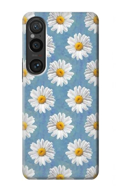 W3454 Marguerite Florale Etui Coque Housse et Flip Housse Cuir pour Sony Xperia 1 VI