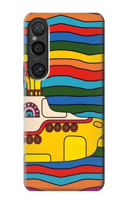 W3599 Hippie submarin Etui Coque Housse et Flip Housse Cuir pour Sony Xperia 1 VI