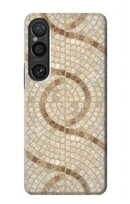 W3703 Carreaux de mosaïque Etui Coque Housse et Flip Housse Cuir pour Sony Xperia 1 VI