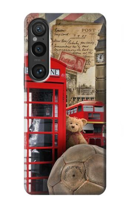 W3856 Vintage Londres Britannique Etui Coque Housse et Flip Housse Cuir pour Sony Xperia 1 VI
