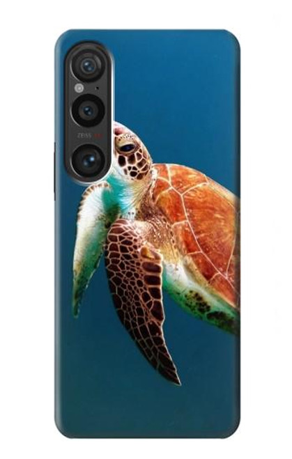 W3899 Tortue de mer Etui Coque Housse et Flip Housse Cuir pour Sony Xperia 1 VI