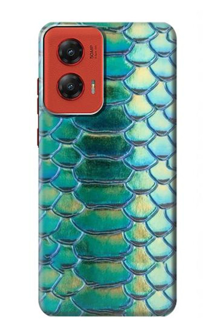 W3414 Vert Serpent Échelle graphique Imprimer Etui Coque Housse et Flip Housse Cuir pour Motorola Moto G Stylus 5G (2024)