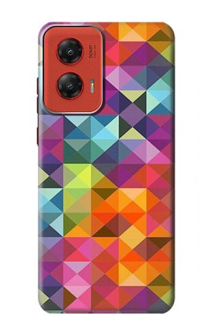 W3477 Motif abstrait de diamant Etui Coque Housse et Flip Housse Cuir pour Motorola Moto G Stylus 5G (2024)