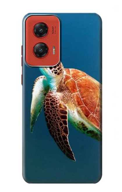 W3899 Tortue de mer Etui Coque Housse et Flip Housse Cuir pour Motorola Moto G Stylus 5G (2024)