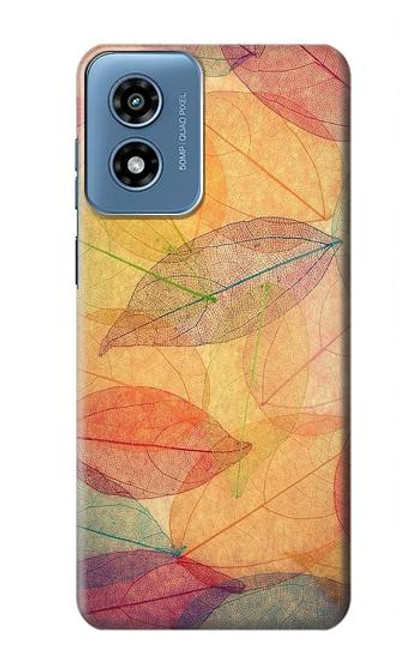 W3686 Automne Feuille Automne Etui Coque Housse et Flip Housse Cuir pour Motorola Moto G Play 4G (2024)