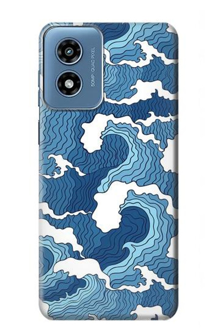 W3751 Modèle de vague Etui Coque Housse et Flip Housse Cuir pour Motorola Moto G Play 4G (2024)