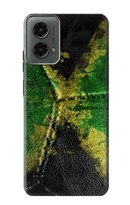 W3319 Jamaïque Drapeau graphique Football Millésime Etui Coque Housse et Flip Housse Cuir pour Motorola Moto G 5G (2024)