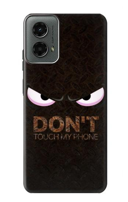 W3412 Ne touche pas mon téléphone Etui Coque Housse et Flip Housse Cuir pour Motorola Moto G 5G (2024)