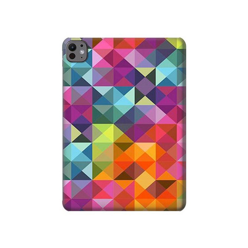 W3477 Motif abstrait de diamant Tablet Etui Coque Housse pour iPad Pro 11 (2024)