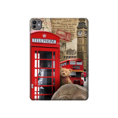 W3856 Vintage Londres Britannique Tablet Etui Coque Housse pour iPad Pro 11 (2024)