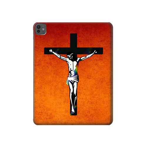 W2421 Jésus-Christ sur la croix Tablet Etui Coque Housse pour iPad Pro 13 (2024)