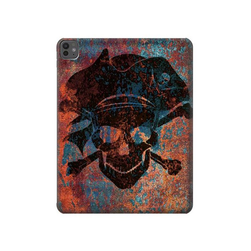 W3895 Pirate Crâne Métal Tablet Etui Coque Housse pour iPad Pro 13 (2024)