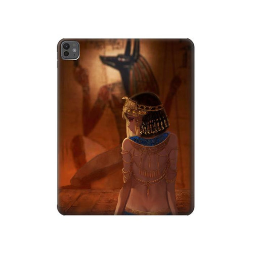 W3919 La reine égyptienne Cléopâtre Anubis Tablet Etui Coque Housse pour iPad Pro 13 (2024)