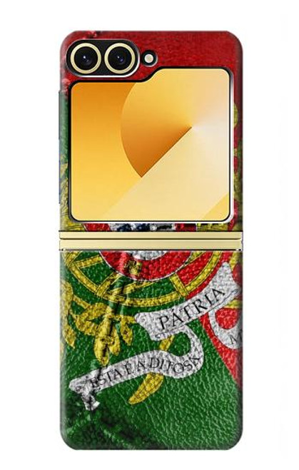 W3300 Portugal Drapeau graphique Football Millésime Etui Coque Housse et Flip Housse Cuir pour Samsung Galaxy Z Flip 6