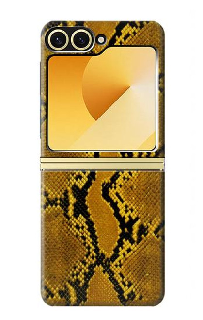 W3365 Python Imprimer Jaune graphique Peau Etui Coque Housse et Flip Housse Cuir pour Samsung Galaxy Z Flip 6