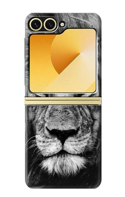 W3372 Lion Visage Etui Coque Housse et Flip Housse Cuir pour Samsung Galaxy Z Flip 6